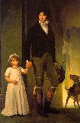  Baron Francois  Gerard Jean-Baptiste Isabey and his Daughter USA oil painting artist